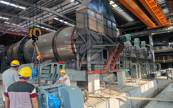 甘蔗渣烘干設備安裝現(xiàn)場